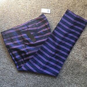 NWT - Stylish Banana Republic Navy & Purple Striped Ryan! ✨👖🌟 Size: 14